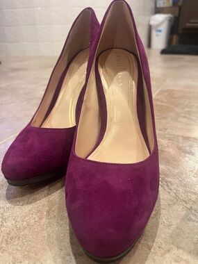 Cole Haan Magenta Suede High Heel Pumps